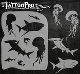 SHARK ATTACK - Tattoo Pro Stencils