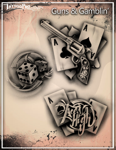 GUNS & GAMBLIN - Tattoo Pro Stencils