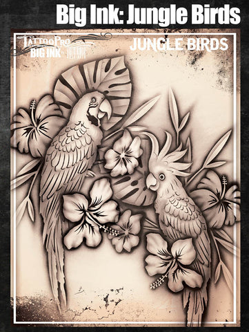 Big Ink: Jungle Birds - Tattoo Pro Stencils