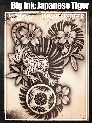 Big Ink: Japanese Tiger - Tattoo Pro Stencils