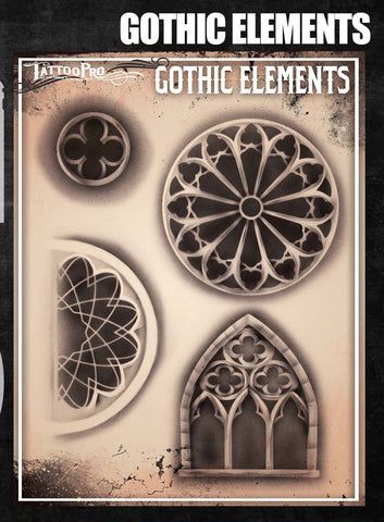 Gothic Elements - Tattoo Pro Stencils