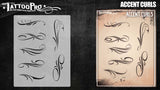 Accent Curls - Tattoo Pro Stencils