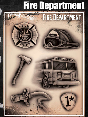 Fire Department - Tattoo Pro Stencils