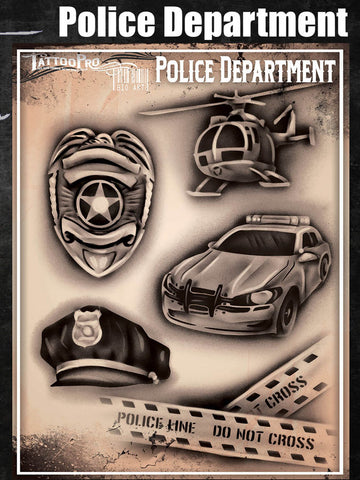 Police Department - Tattoo Pro Stencils