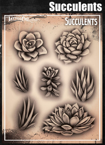 Succulents - Tattoo Pro Stencils