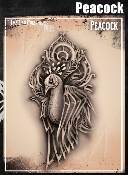 Enchanting Peacock Art Stencil - 9 x 16