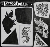 Victorian Skull - Tattoo Pro Stencils