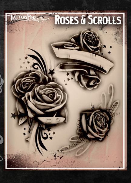 black roses tattoo stencil