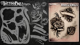 ROSES & SCROLLS - Tattoo Pro Stencils