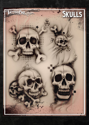 SKULLS - Tattoo Pro Stencils