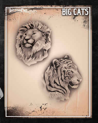 BIG CATS - Tattoo Pro Stencils