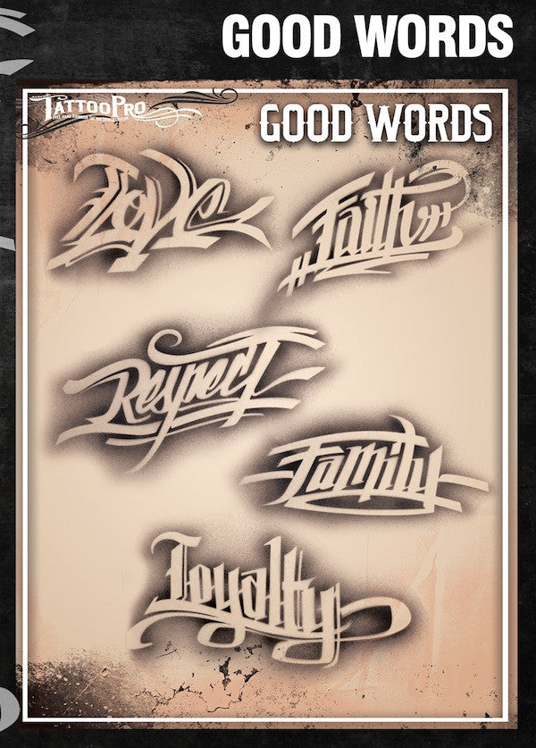 GOOD WORDS Tattoo Pro Stencils