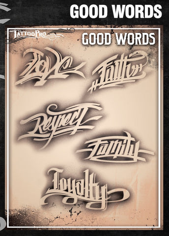 GOOD WORDS - Tattoo Pro Stencils