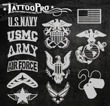 Armed Forces - Tattoo Pro Stencils