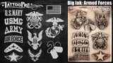 Armed Forces - Tattoo Pro Stencils