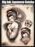 Big Ink: Japanese Geisha - Tattoo Pro Stencils