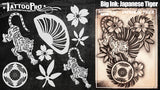 Big Ink: Japanese Tiger - Tattoo Pro Stencils