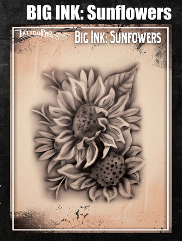 Big Ink: Sunflowers - Tattoo Pro Stencils