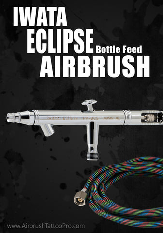 IWATA ECLIPSE BOTTLE FEED AIRBRUSH - Tattoo Pro Stencils