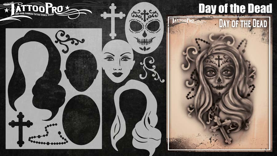 Day of the Dead Tattoo Pro Stencils