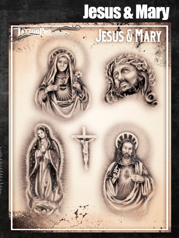 Jesus and Mary - Tattoo Pro Stencils