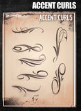 Accent Curls - Tattoo Pro Stencils