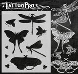 Dragonfly & Moth - Tattoo Pro Stencils