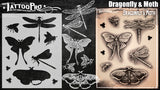 Dragonfly & Moth - Tattoo Pro Stencils