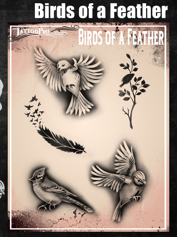 Birds of a Feather – Tattoo Pro Stencils birds-of-a-feather-tattoo-pro-stencils