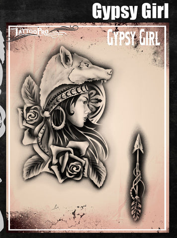 Gypsy Girl - Tattoo Pro Stencils
