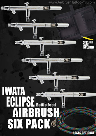 IWATA AIRBRUSHES 6 PACK - Tattoo Pro Stencils