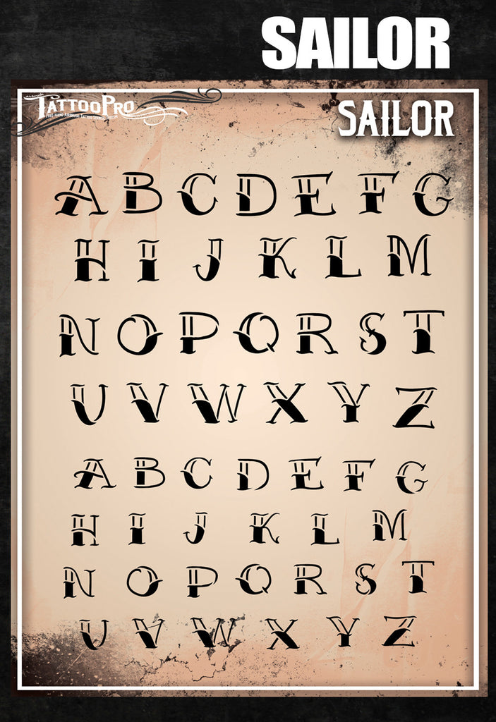 Sailor Font Tattoo Pro Stencils