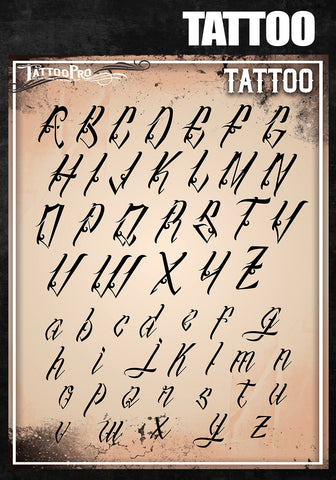Tattoo Font - Tattoo Pro Stencils