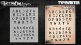 Typewriter Font - Tattoo Pro Stencils