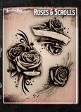 ROSES & SCROLLS - Tattoo Pro Stencils