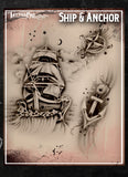 SHIP & ANCHOR - Tattoo Pro Stencils