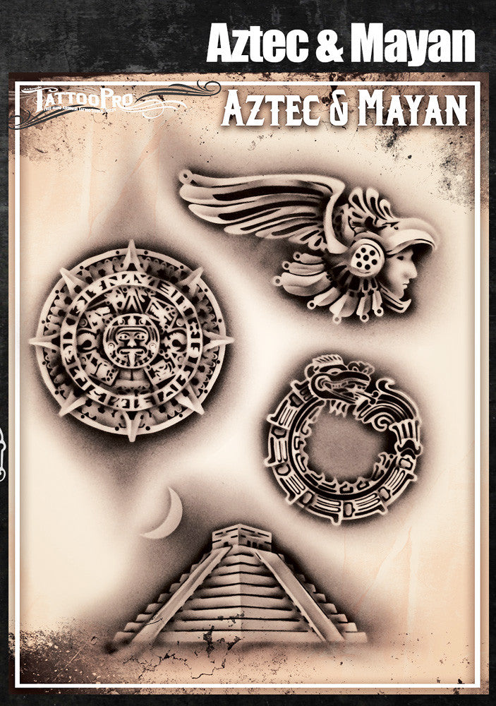 Aztec & Mayan Tattoo Pro Stencils