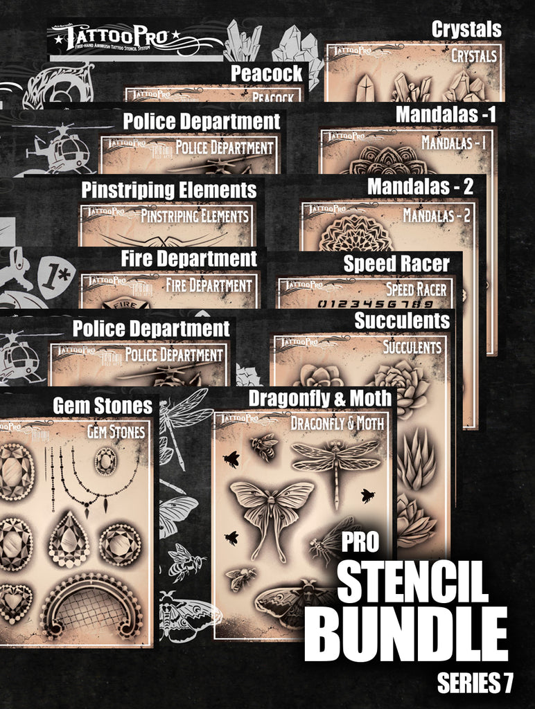 Tattoo Pro Stencils Series 1 - Roses & Scrolls : Amazon.com.au: Toys & Games